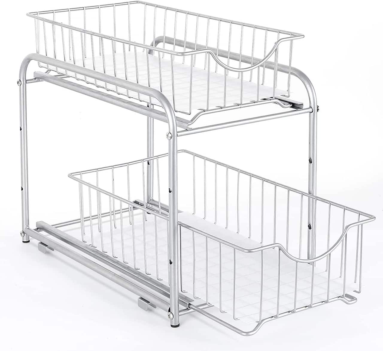 2-Tier Stackable Sliding Basket Cabinet Organizers, 2ct.